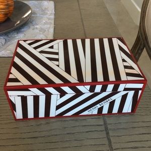 RESERVED Henri bendel lacquered box red lining